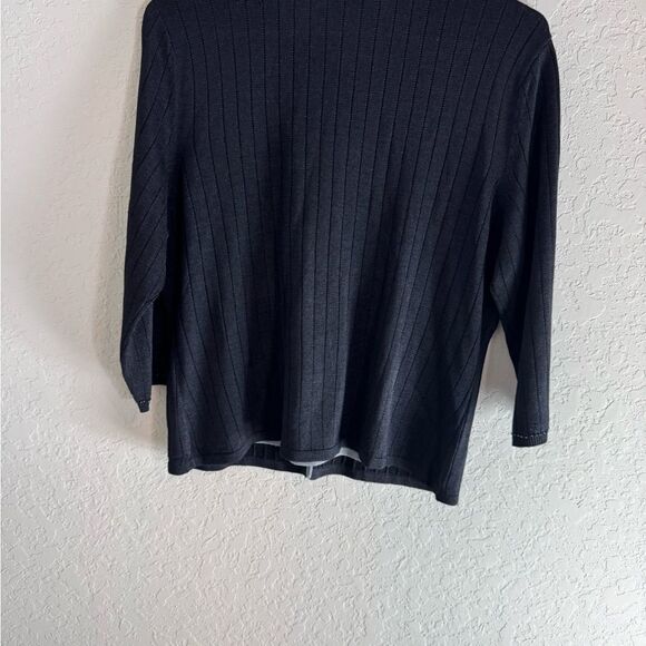 Norton McNaughton Embroidered Silk Tank Cardigan Vtg Size PXL - Picture 7 of 9